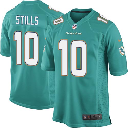 Men's Game Kenny Stills Nike Jersey Aqua Green Home - #10 NFL Miami Dolphins